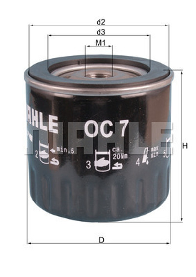 MAHLE - FILTRO Oleo
