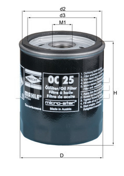 MAHLE - FILTRO Oleo