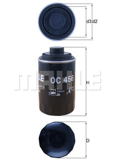 MAHLE - FILTRO Oleo