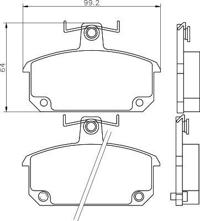 BENDIX - PASTILHAS Travao ( GDB632