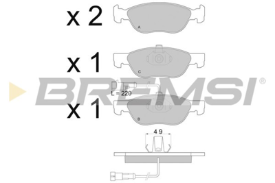 BREMSI - PASTILHAS Travao GDB1290