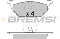 BREMSI - PASTILHAS Travao GDB1984