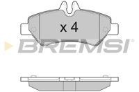 BREMSI - PASTILHAS Travao GDB2076