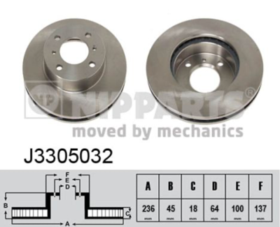 NIPPARTS - DISCO Travao DF4022