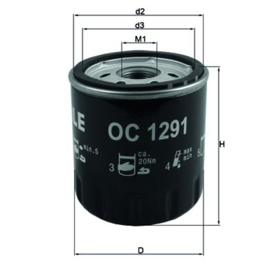 MAHLE - FILTRO Oleo