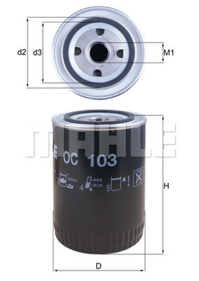 MAHLE - FILTRO Oleo