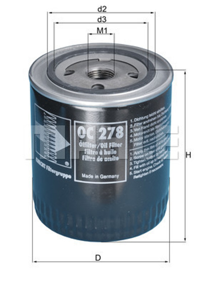 MAHLE - FILTRO Oleo