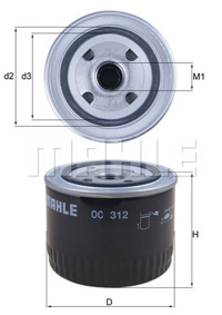 MAHLE - FILTRO Oleo