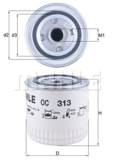 MAHLE - FILTRO Oleo