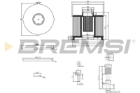 BREMSI - FILTRO Comb. KX338/26D
