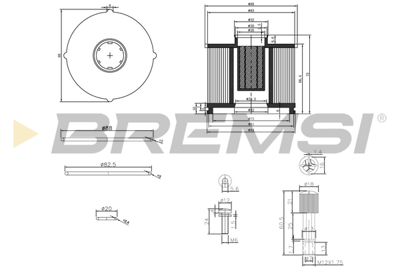 BREMSI - FILTRO Comb. KX338/26D