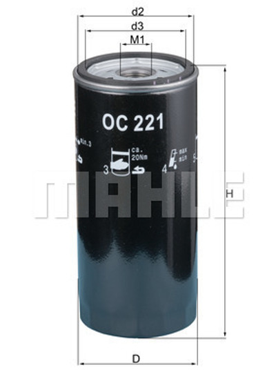 MAHLE - FILTRO Oleo