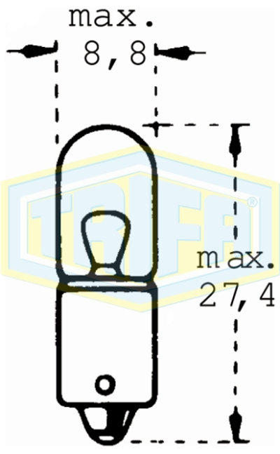 TRIFA - LAMPADA 24v T4w BA9S