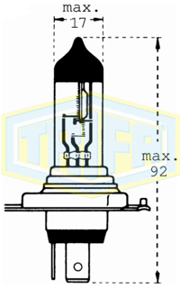 TRIFA - LAMPADA ( 12v 100/90 P43 H4