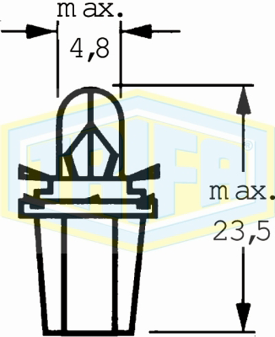 TRIFA - LAMPADA ( 12v 2w C/Casq.