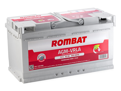 ROMBAT - BATERIA AGM 92Ah 850A +D