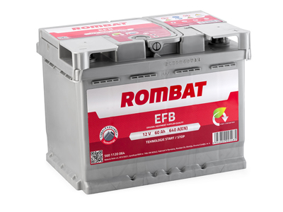 ROMBAT - BATERIA EFB 60Ah 640A +D