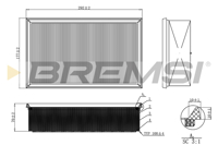 BREMSI - FILTRO Ar LX3502