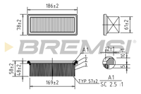 BREMSI - FILTRO Ar LX788