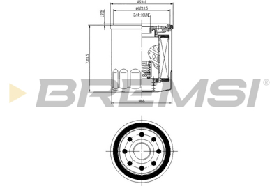 BREMSI - FILTRO Oleo ADT32109