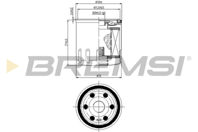 BREMSI - FILTRO Oleo OC978
