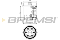 BREMSI - FILTRO Oleo OC978